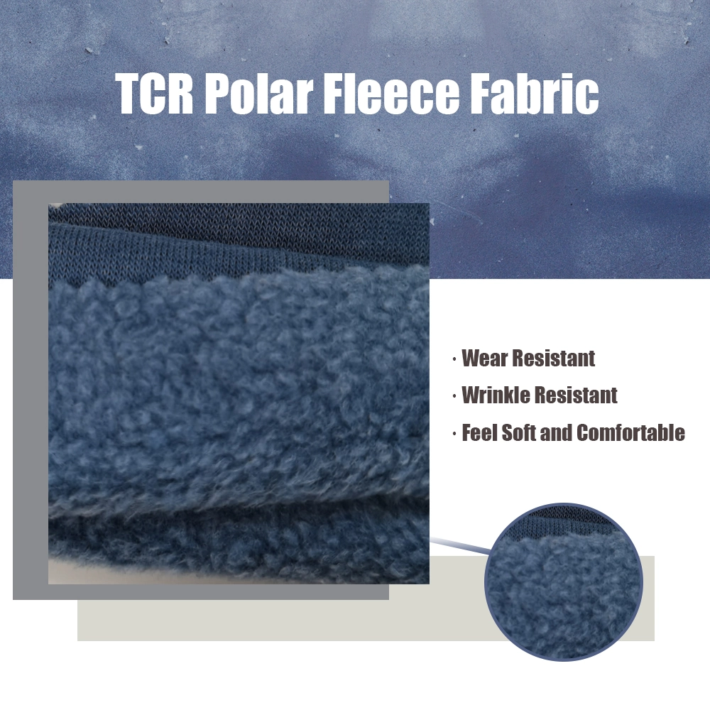 TCR Polar Fleece Knitted Fabric Napped Fabric for Hoody & Sweatshirt 50/12/38 Polyester Cotton Rayon 4 Way Stretch Microfiber Fleece Brushed Terry Towel Fabric